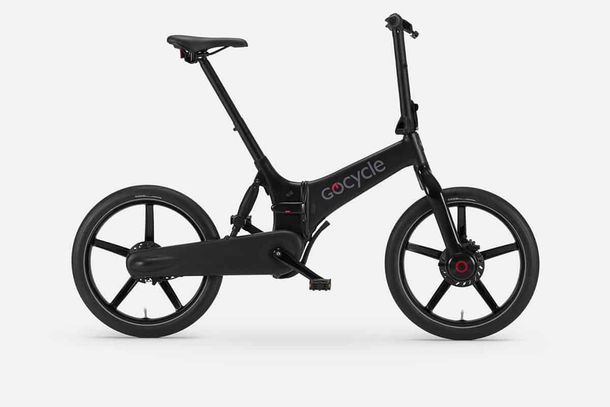 Gocycle G4 in mattschwarz seitlich Gocycle eBike mieten