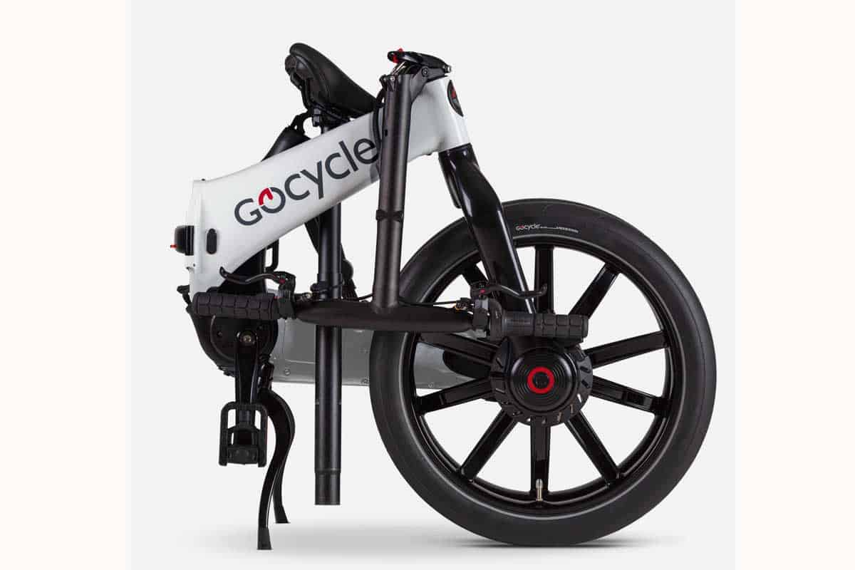 Gocycle G4 in weiß geklappt